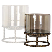 Hurricane light Ropia brass antique small