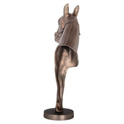 Decorative object Jolly brass antique horse head on stand