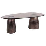 Coffee table Hayden bronze oval