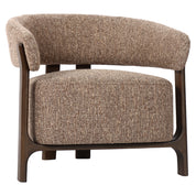 Lounge chair Dalara brown tweed