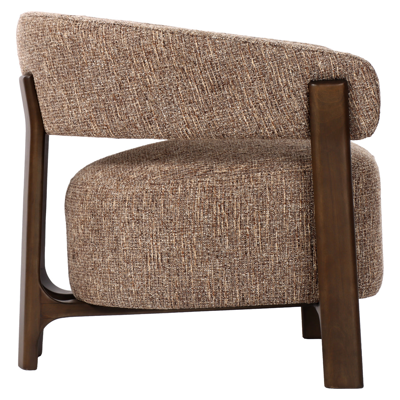 Lounge chair Dalara brown tweed