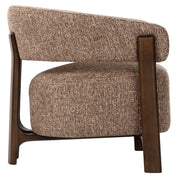 Lounge chair Dalara brown tweed