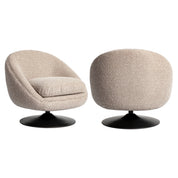 Lounge chair Nodo natural chunky swivel