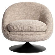 Lounge chair Nodo natural chunky swivel