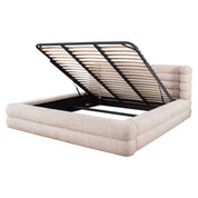 Bed Obidis natural linear 180x210 (mattress size (excl.) with storage