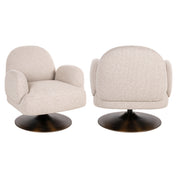 Lounge chair Kagney biscotti swivel