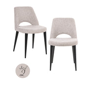 Dining chair Tabitha natural fancy fire retardant (Set of 2)
