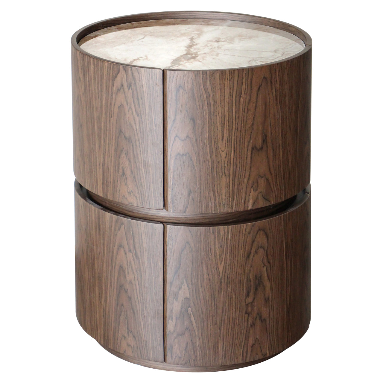 Nightstand Ellery brown 2-drawers