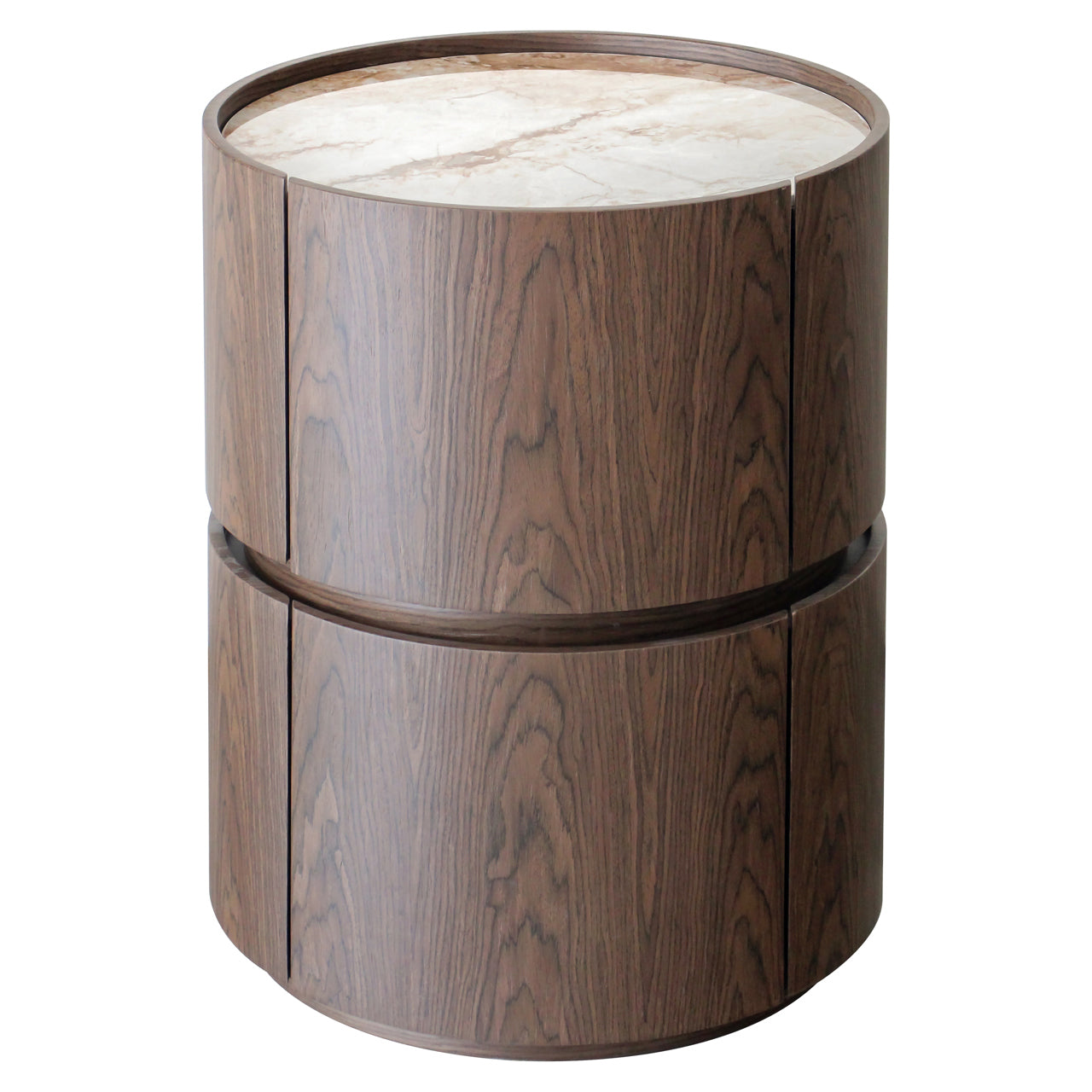 Nightstand Ellery brown 2-drawers