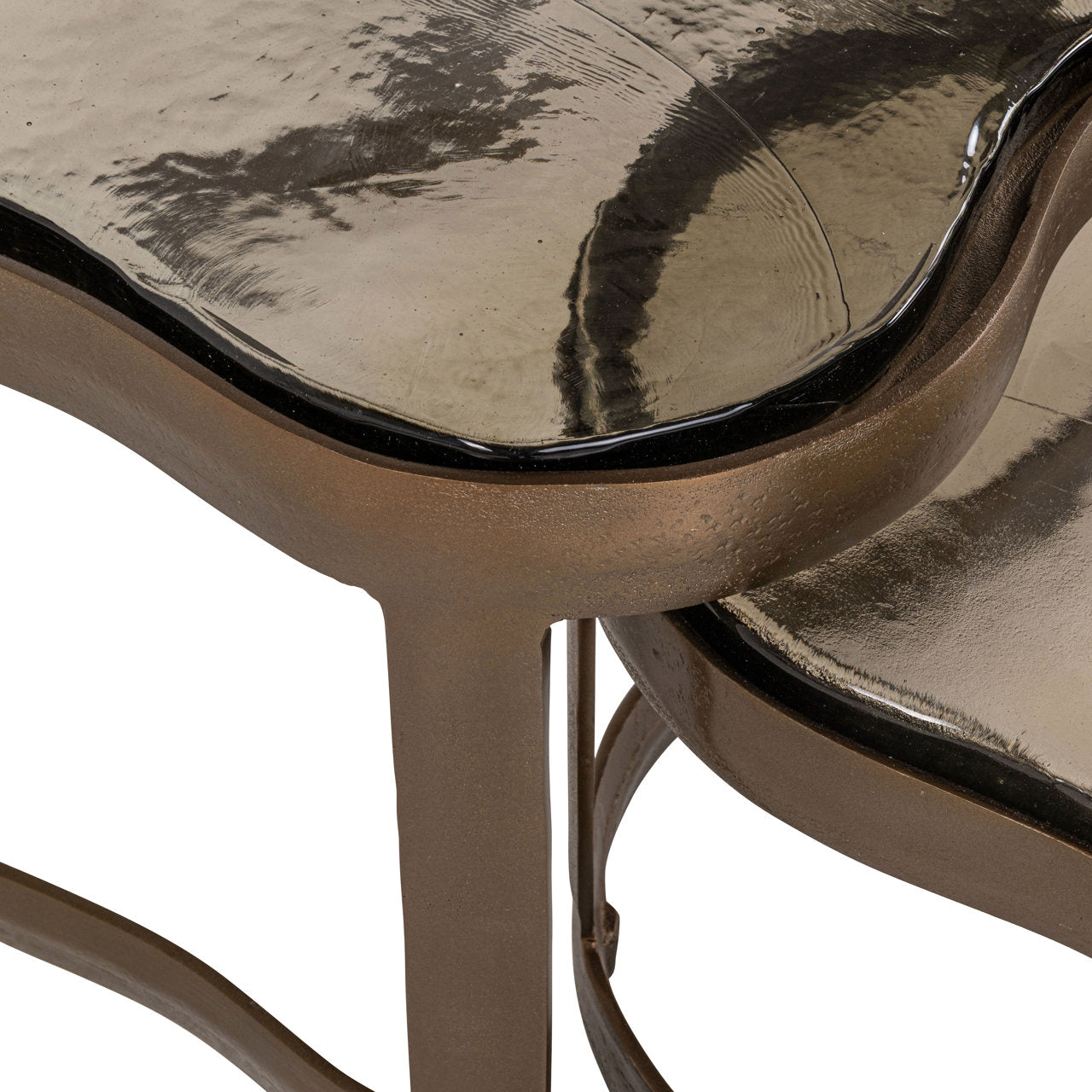 Coffee table Fairfield brass antique (Set of 2)