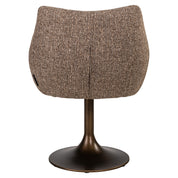 Dining chair Aldo brown tweed swivel