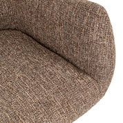 Dining chair Aldo brown tweed swivel
