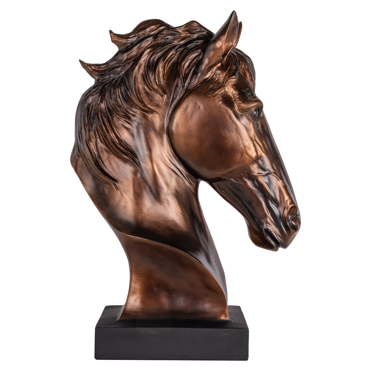 Decorative object Shadow bronze horse head sculpture