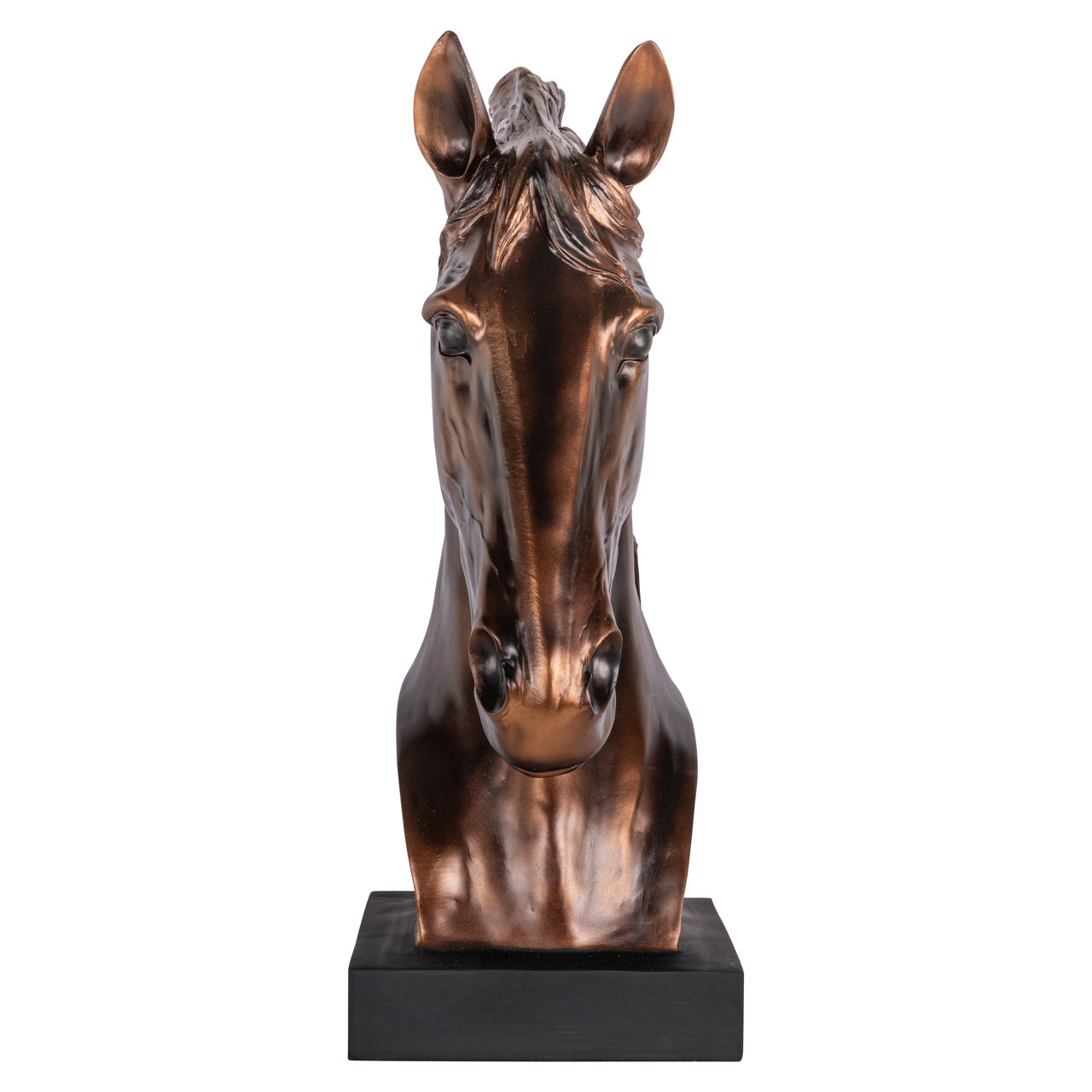 Decorative object Shadow bronze horse head sculpture