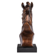 Decorative object Shadow bronze horse head sculpture
