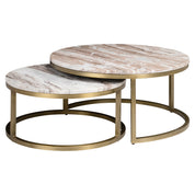 Coffee table Bottega Blush beige (Set of 2)