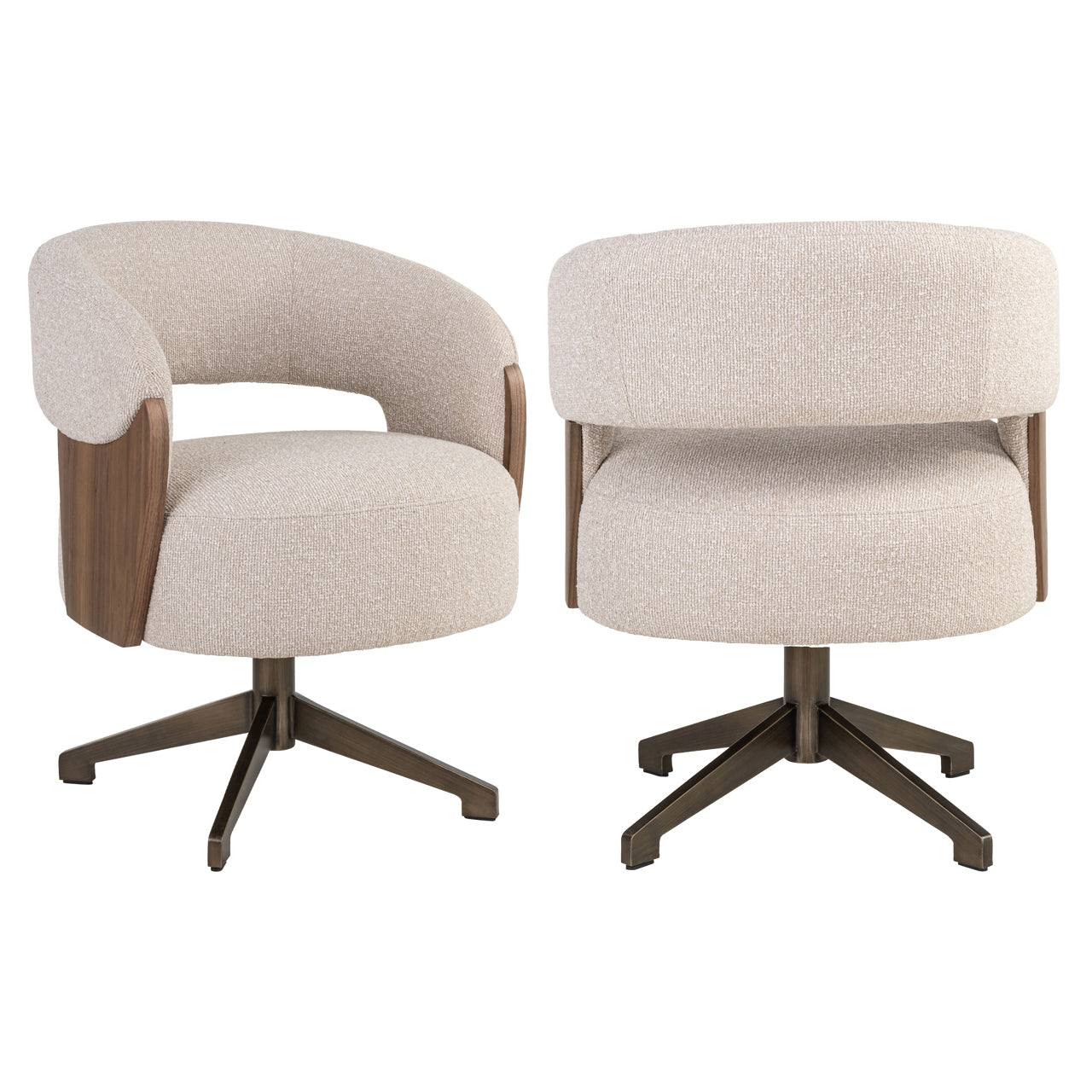 Dining chair Pollux lodge desert walnut - swivel