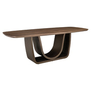 Dining table Windsor walnut 230 brass base