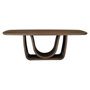 Dining table Windsor walnut 230 brass base