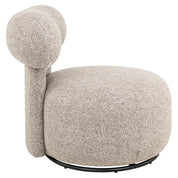 Lounge chair Kaya cayenne brown swivel