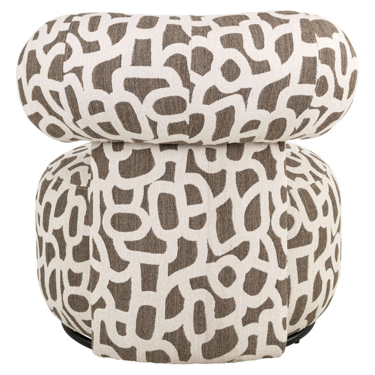 Lounge chair Kaya weave brown swivel
