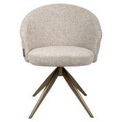Dining chair Zendaya cayenne brown swivel fire retardant