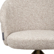 Dining chair Zendaya cayenne brown swivel fire retardant