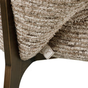Dining chair Kenzi mocca linear fire retardant