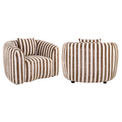 Lounge chair Luxandra stripes sand