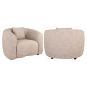 Lounge chair Luxandra sand tweed fire retardant