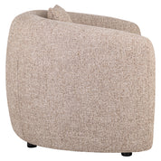 Lounge chair Luxandra sand tweed fire retardant