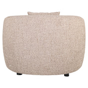 Lounge chair Luxandra sand tweed fire retardant