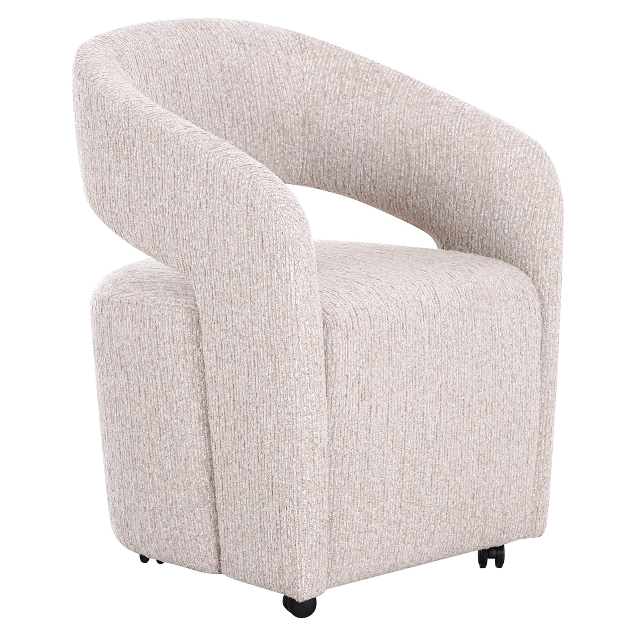 Dining chair Vixen natural linear with wheels