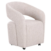 Dining chair Vixen natural linear with wheels