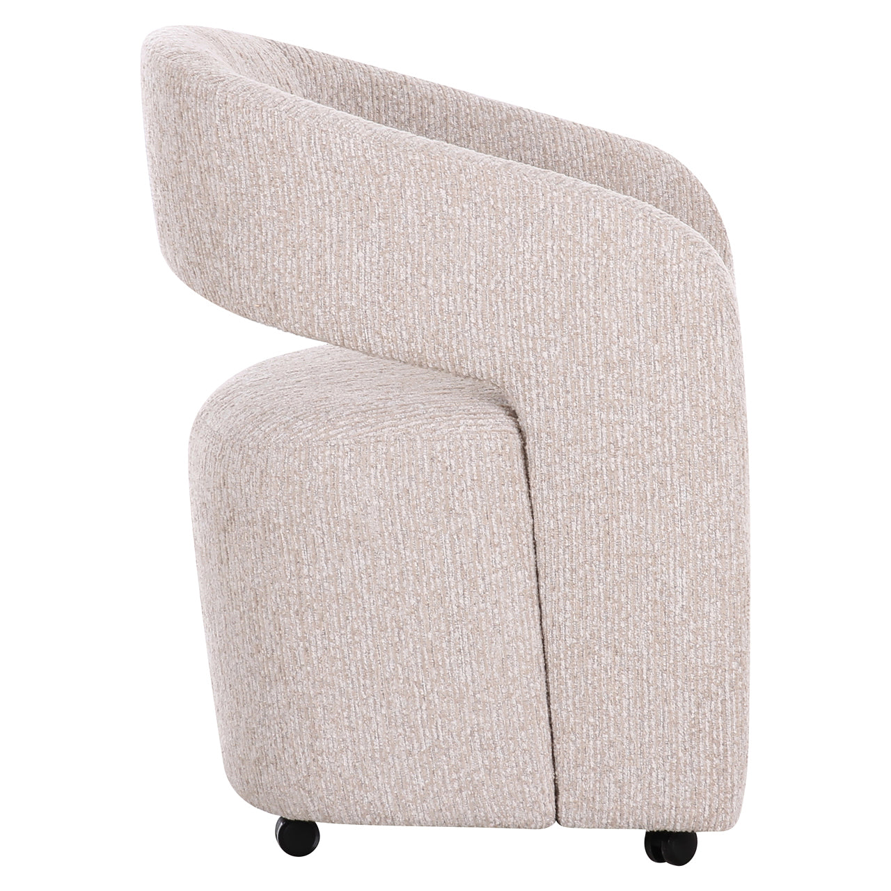 Dining chair Vixen natural linear with wheels
