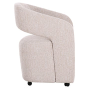 Dining chair Vixen natural linear with wheels