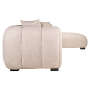Sofa Novaro cream tweed lounge right fire retardant