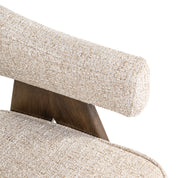 Dining chair Mori cream tweed fire retardant