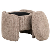 Pouffe & Footstool Cupid mocca linear with storage