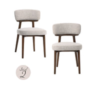 Dining chair Basker natural fancy fire retardant (Set of 2)