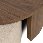 Coffee table Windsor walnut lodge desert fire retardant (Set of 2)