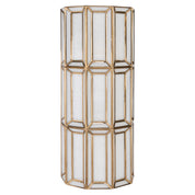Wall lamp Opal brass antique