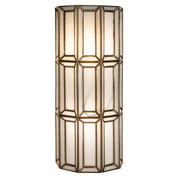 Wall lamp Opal brass antique