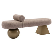 Bench Alexander Jones brown tweed fire retardant (Geneva)