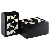 Storage box Rae black/white (Set of 2)
