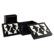 Storage box Rae black/white (Set of 2)