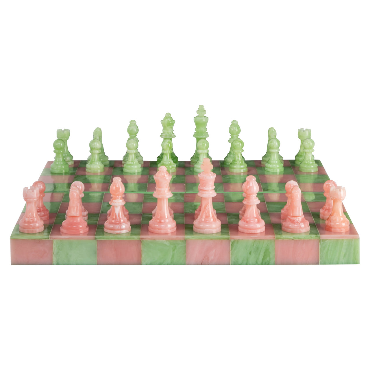 Decorative game Azalea pink/green chessboard