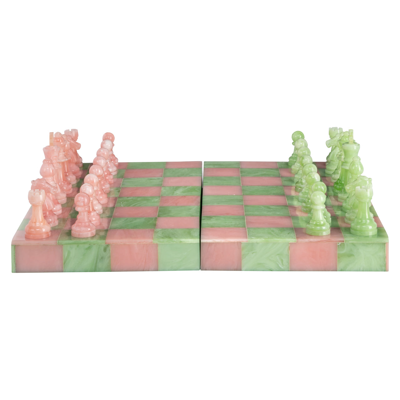 Decorative game Azalea pink/green chessboard