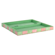 Decorative game Azalea pink/green chessboard