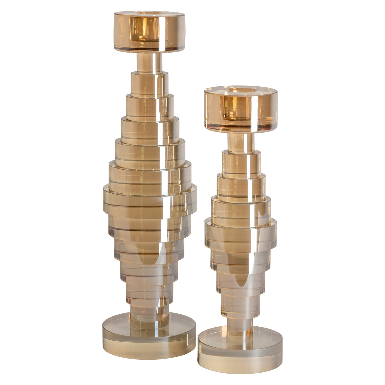 Candle holder Bryn Champagne large
